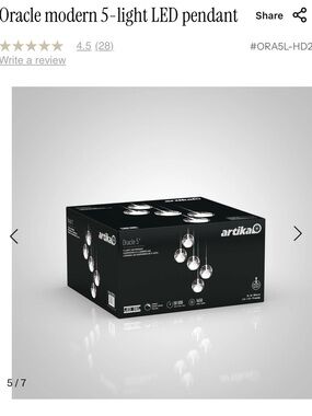 Artika Oracle 5-Light LED Pendant (brand new )